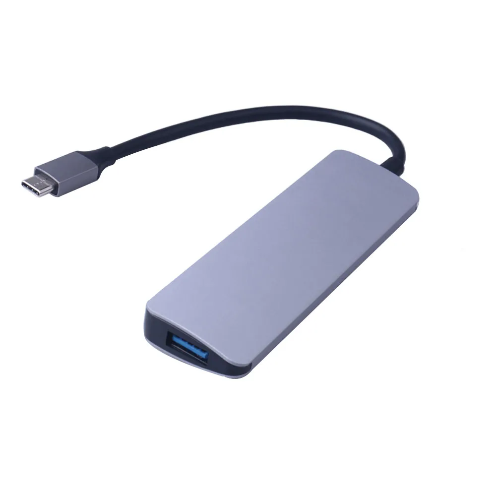 2019 USB + Type C 5в1 концентратор многофункциональный адаптер 3 0 SD/TF кардридер для Macbook PC