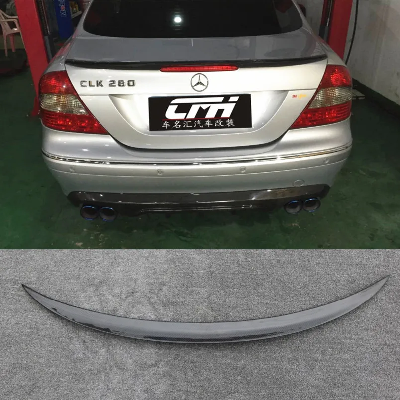 Подходит для Mercedes Benz W209 04-07 CLK280 CLK300 CLK350 углеродное волокно четыре губы заднее