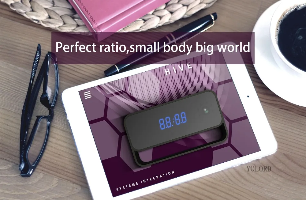 Wi fi камера безопасности настольные часы HD 1080 P беспроводной ip слежения для