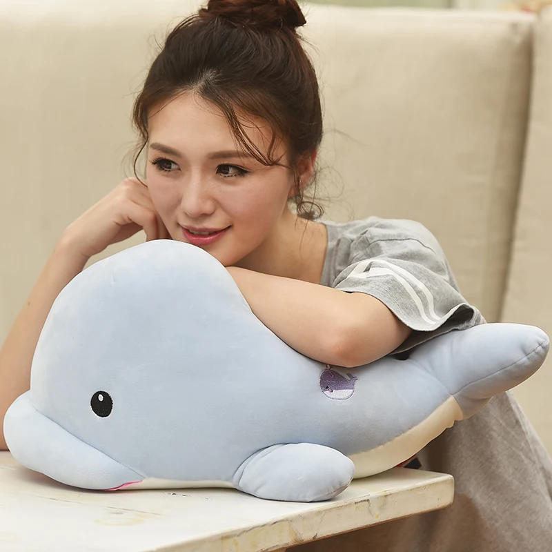 Новая плюшевая игрушка-Кит среднего размера милая большая голова кукла-Кит