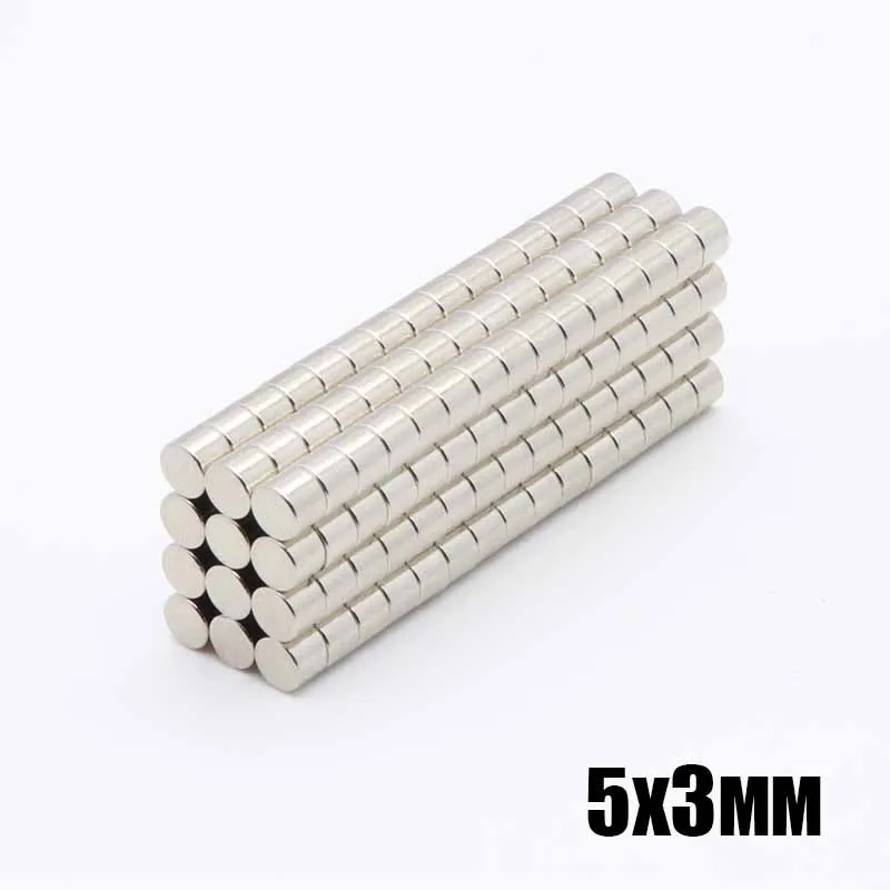 

1000Pcs 5x3 mm Neodymium Magnet 5mm x 3mm N35 NdFeB Permanent Small Round Super Powerful Strong Magnetic Magnets Disc 5*3 mm