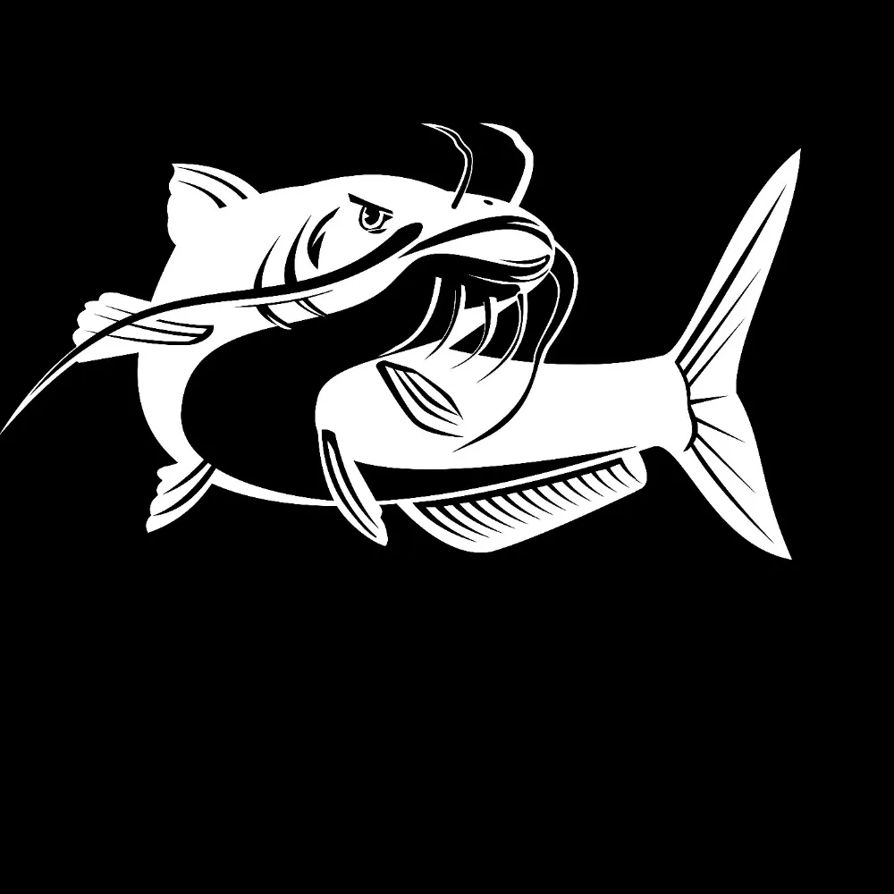Catfish Fish Vinyl Creative Car Decal Styling Decals White Black L193 | Stickers