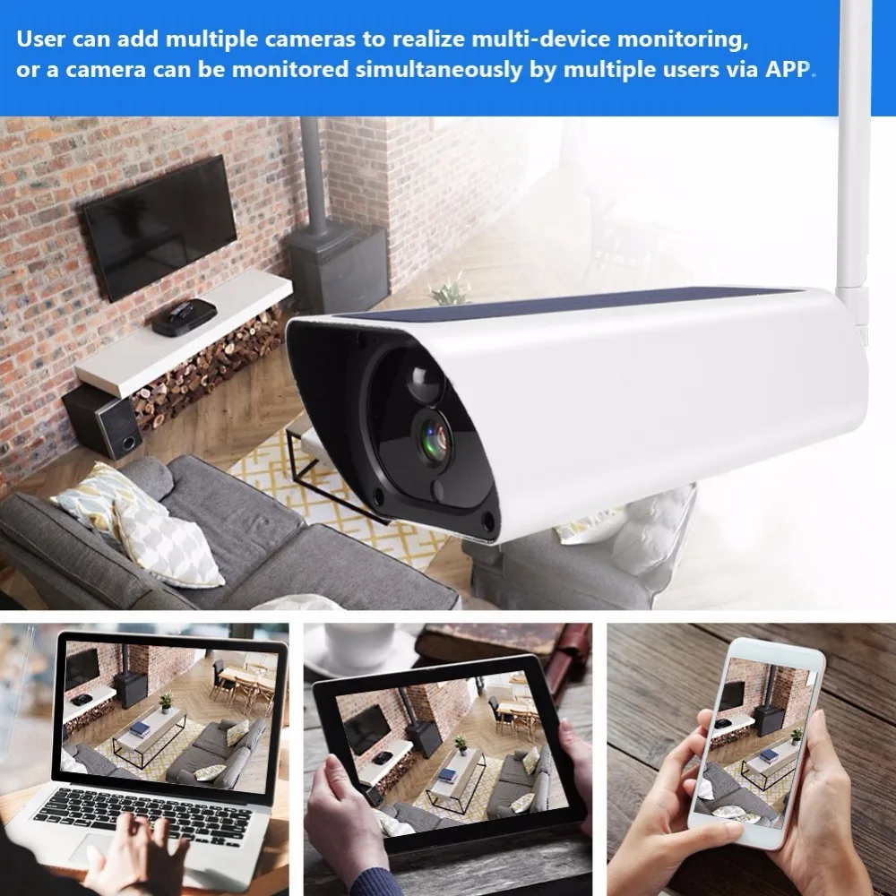 4G на солнечной энергии 1080P HD камера Открытый водонепроницаемый CCTV ночного видения камеры безопасности Новое поступление