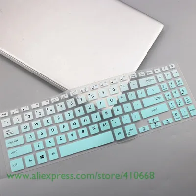 Gradual Skyblue 15,6 дюймов чехол для клавиатуры ноутбука Защитная пленка для Asus VivoBook 15 YX560U Y5000 X507 X507UA X507U X507UB X507UD X560 x560ud - Цвет: Gradual Skyblue
