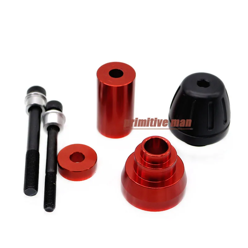 For Kawasaki Z250 Z300 Ninja 250 300 Z800 CNC Aluminum Crash Pads Exhaust Sliders Protector Red | Автомобили и мотоциклы