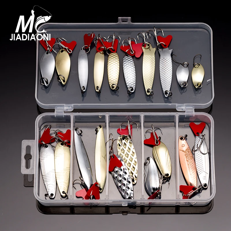 

JIADIAONI 44 Pieces/20 Pieces lot Fishing Lure Set Minnow/Popper/Wobbler Spoon Metal Lure Soft Bait Carp Fishing Lure Fly