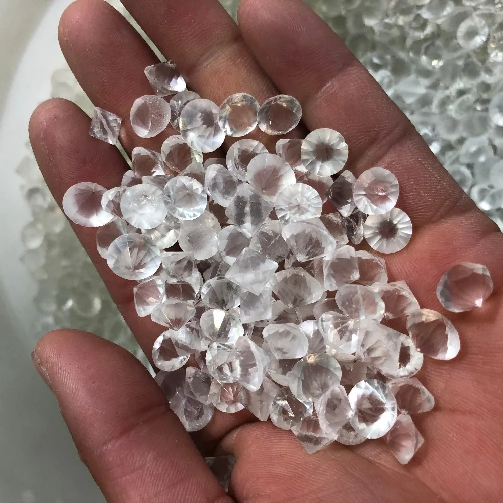 Алмазный стеклянный конфетти Разбрасыватели для стола clear fill ваза Декорация | Дом