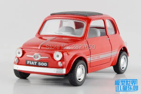 4 цвета 1:24 FIAT 500 сплав тянуть обратно литые игрушечные модели автомобиля для детей