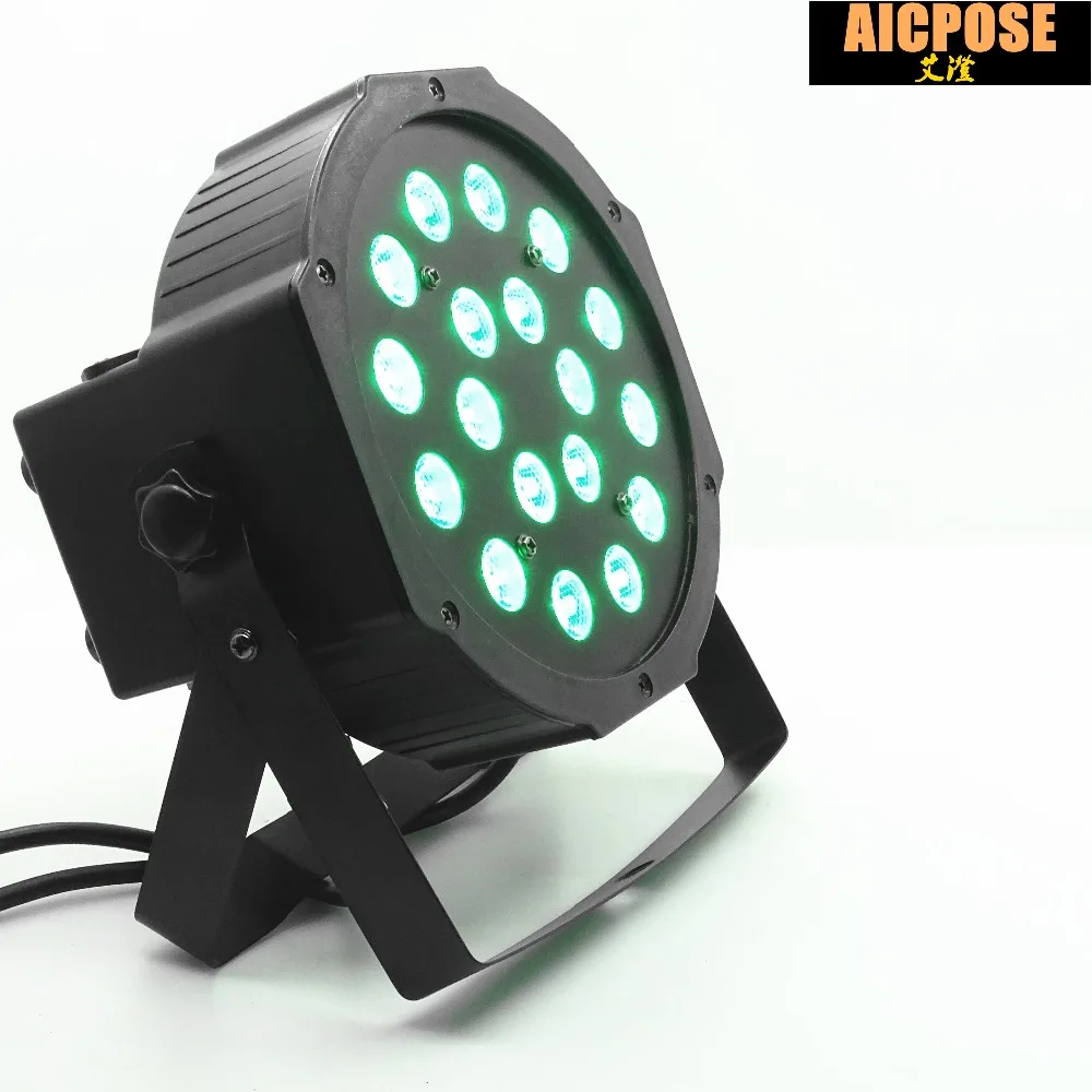 6 шт./Лот 18 шт. 3 Вт светодиодные лампы 18x3 Par RGB в 1 плоский par led dmx512 дискотеки