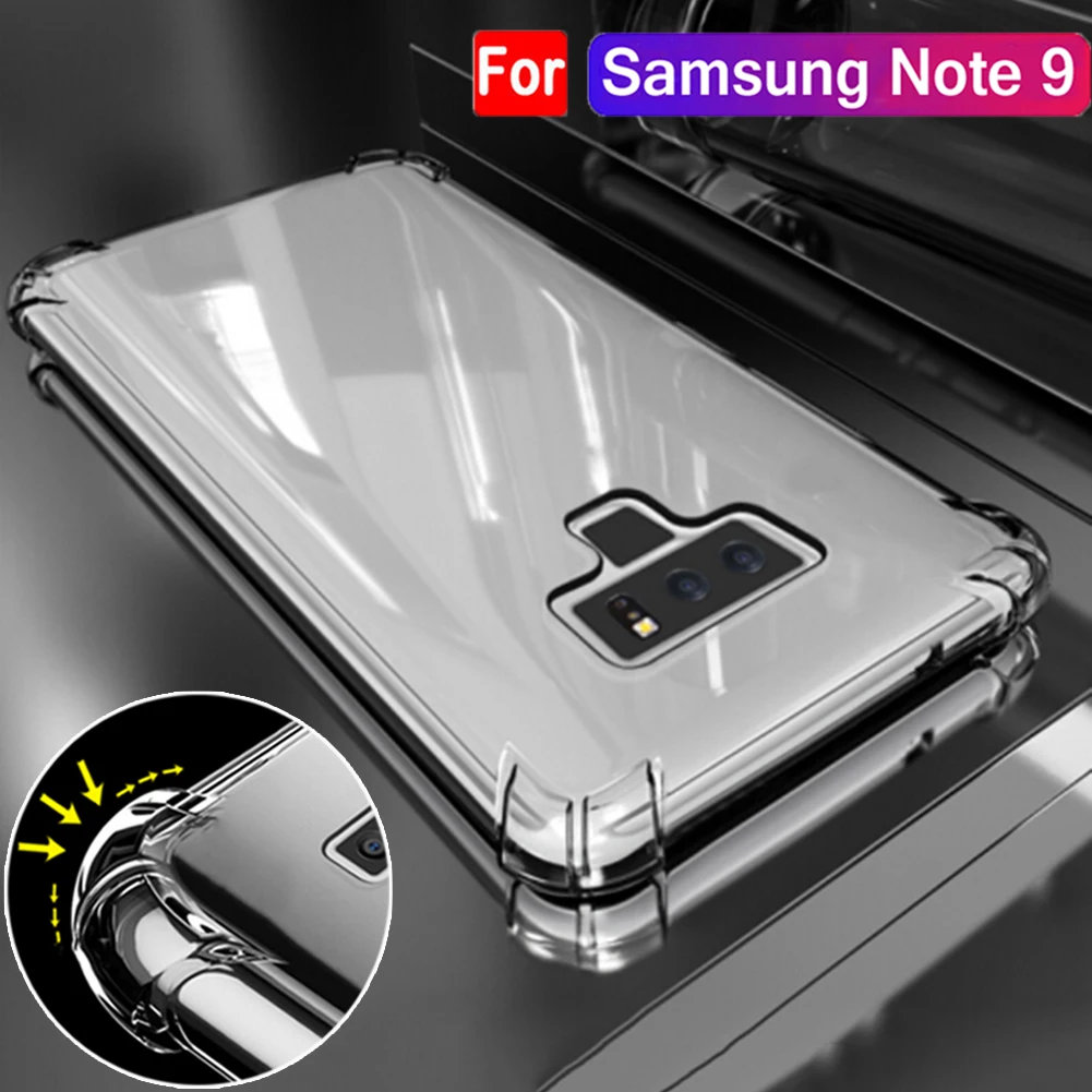 Note 9 силиконовый чехол Гибридный глянцевый прозрачный воздушный Чехол Подушка