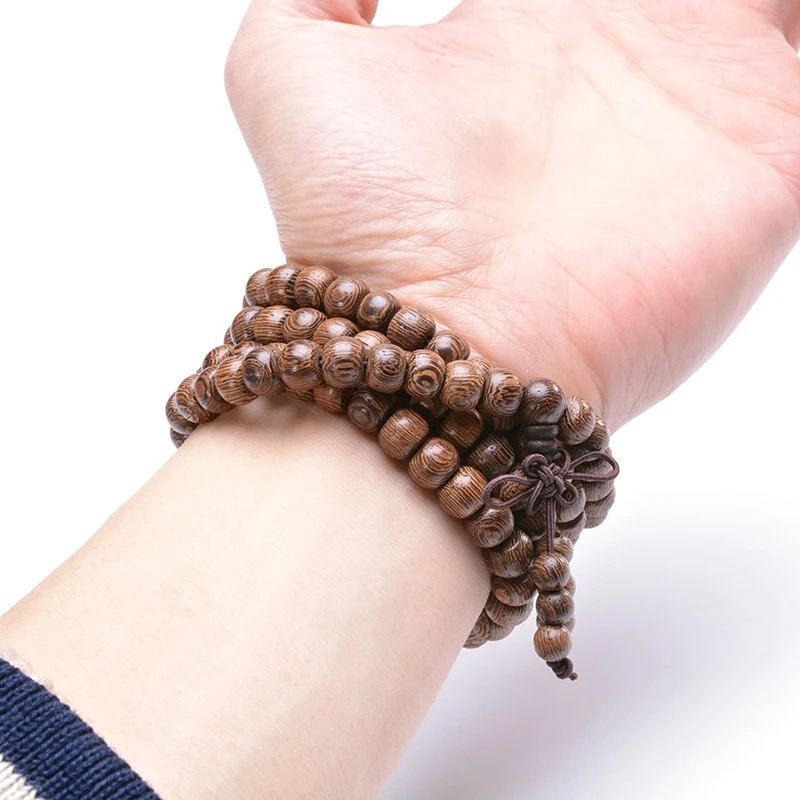 Многослойный венге молитва бусы браслет Исцеление баланс тибетский буддийский
