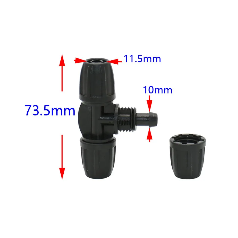 Тройник для садового шланга 3/8 дюйма т образный штуцер соединитель с тройной