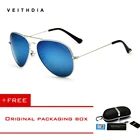 Солнцезащитные очки VEITHDIA поляризационные для мужчин и женщин, модные авиаторы с цветными Светоотражающими линзами, для вождения