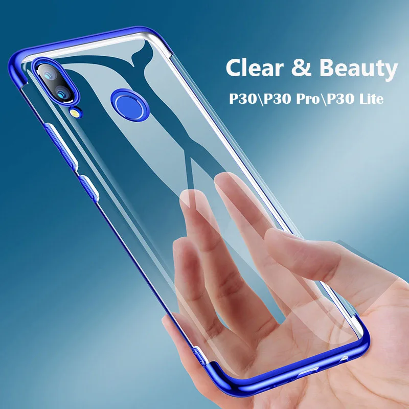Прозрачный чехол для Huawei P30 Pro Lite Nova 4E задняя крышка мягкие ТПУ Силиконовые