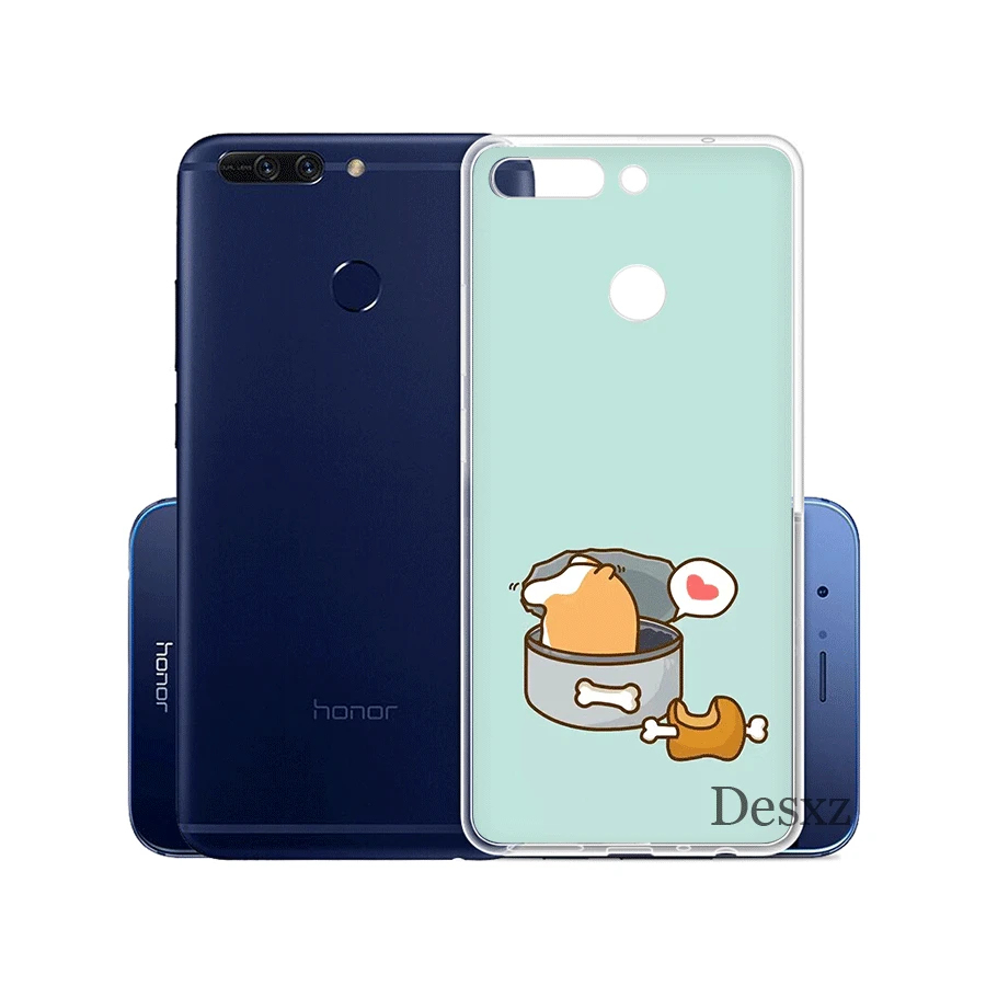 Чехол для телефона с милой собачкой корги Huawei Honor Note 6A 6C 7A 7X 7C Pro 8 9 10 Lite Play Shell |