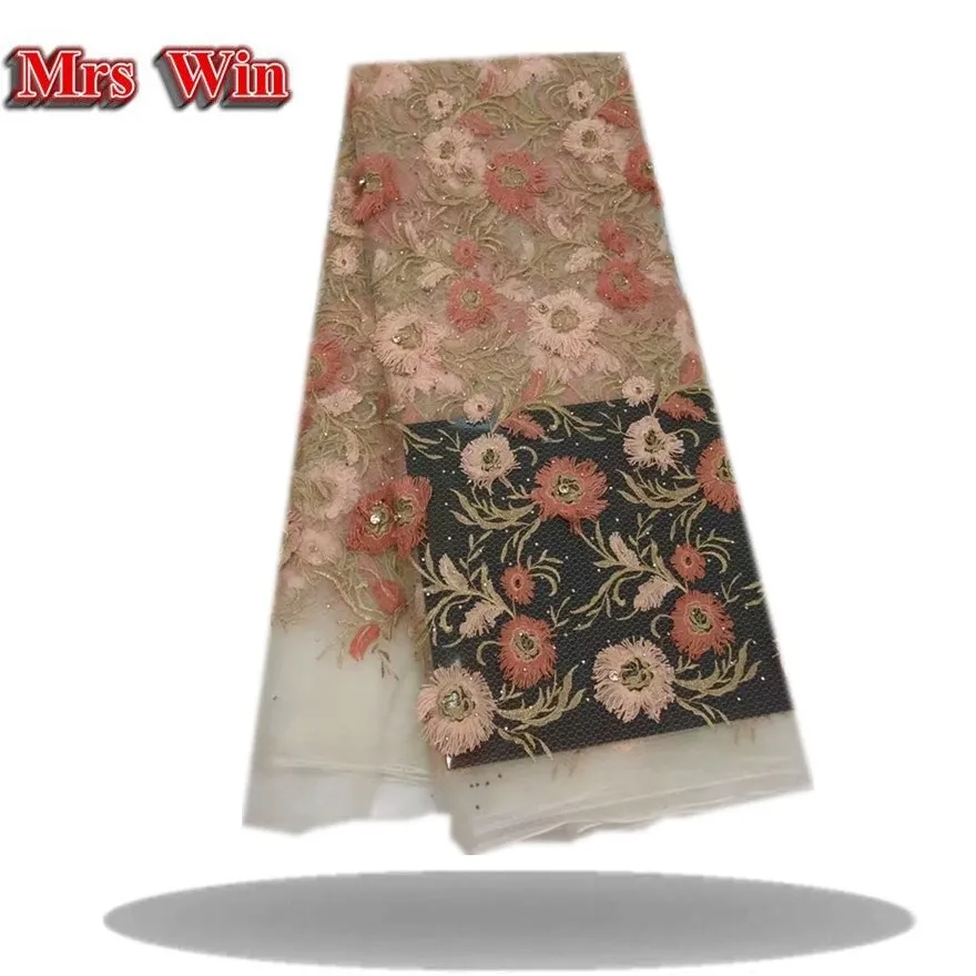 Beautiful European embroidered lace fabric charming African wedding French mesh 2018. | Дом и сад