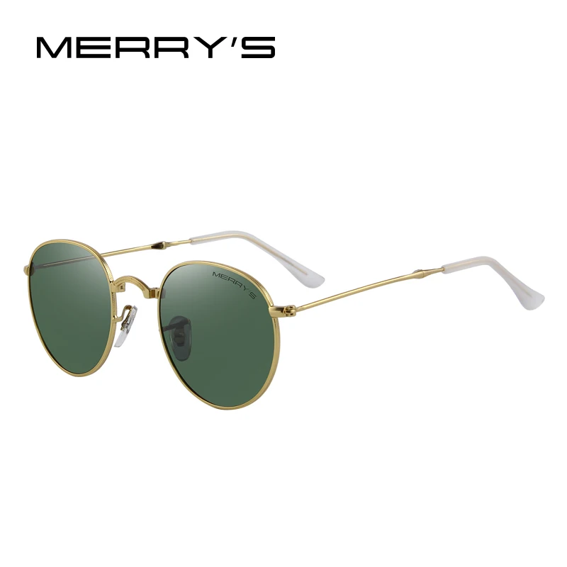 C04 Green Merry's ретро женские сложенные солнцезащитные очки мужские классические Поляризованные Овальные Солнцезащитные очки S'8093 - Цвет линз: C04 Green