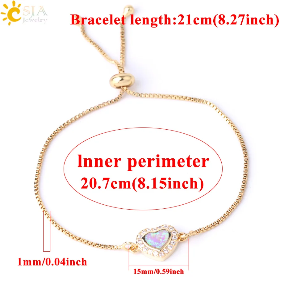 Женский браслет-цепочка из циркония CSJA регулируемый браслет меди с подвеской в