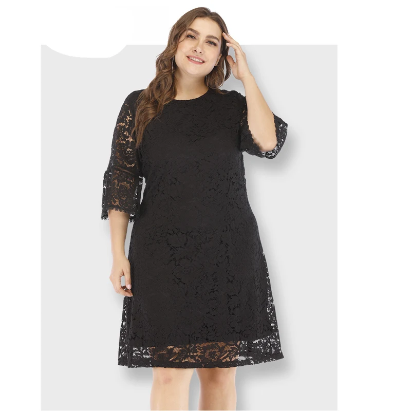 Женское Сетчатое кружевное платье с цветочной вышивкой винтажное черное пляжное