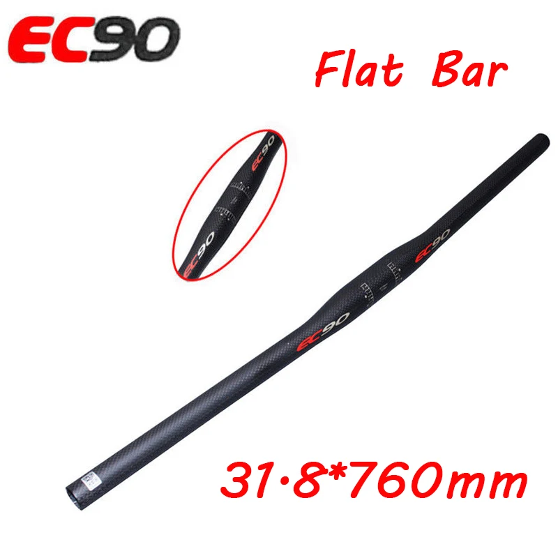31.8-760mm EC90 31,8 мм углеродный руль для шоссейного велосипеда, плоский руль для горного велосипеда, матовый руль для велосипеда 90 мм, ультра-светильник - Цвет: 31.8-760mm