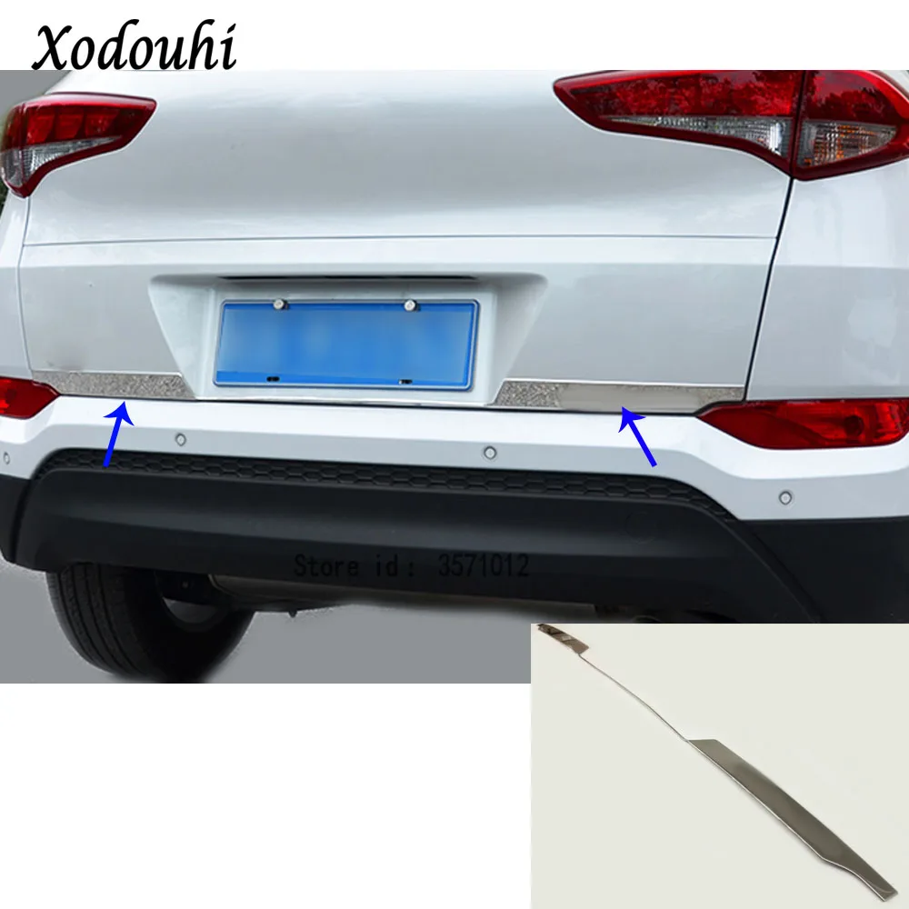 Для Hyundai Tucson 2015 2016 2017 2018 хромированная задняя дверь из нержавеющей стали бампер
