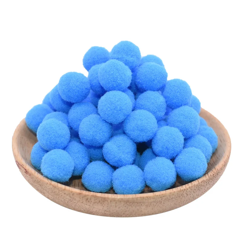 100 шт. 10/15/20/25 мм Мини пышная Нижняя Pom Poms помпонами ручной работы для детей игрушки свадебный Декор DIY товары для шитья и рукоделия - Цвет: B10 blue