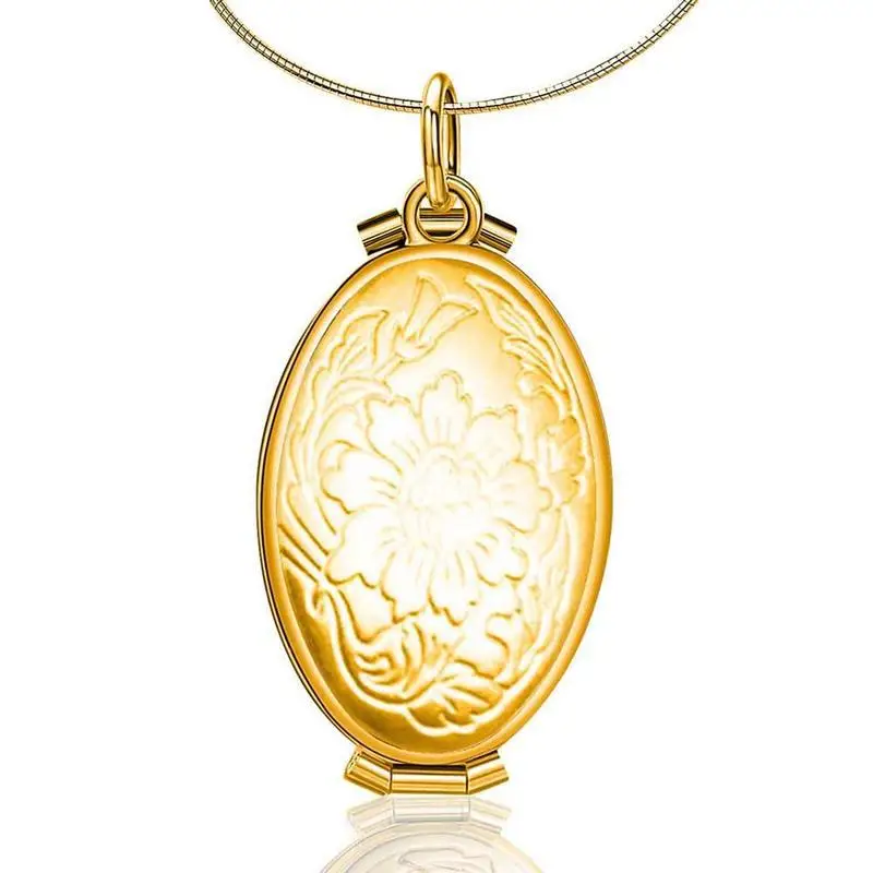 Magic Photo Pendant Memory Floating Expanding Photo Locket Necklace Plated Box Fashion Album Box Necklaces - Окраска металла: Gold-color