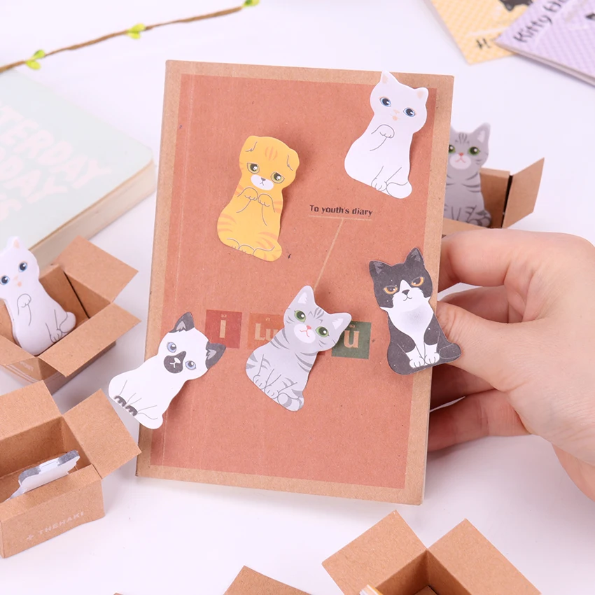5 шт. Стикеры для записей в виде кошки|Блокноты| |