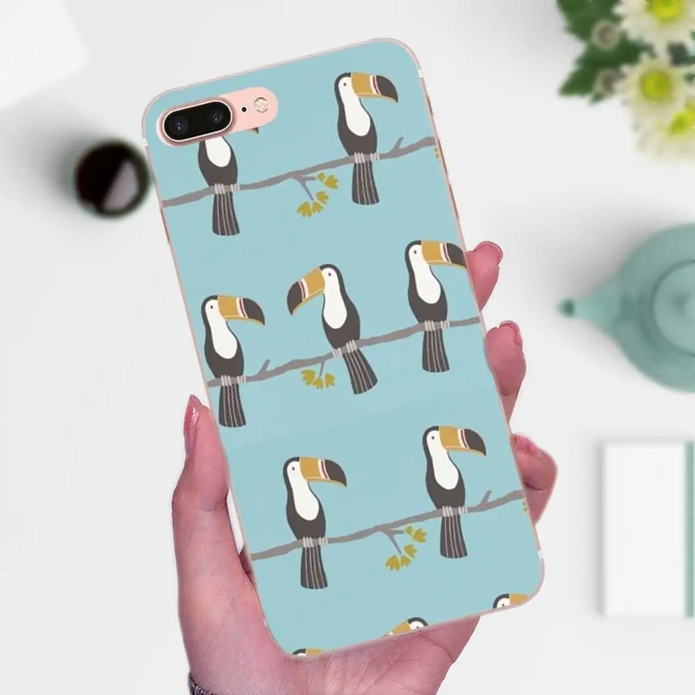 Тропический лес животное птица Toucan для Galaxy J1 J2 J3 J330 J4 J5 J6 J7 J730 J8 2015 2016 2017 2018 мини Pro TPU