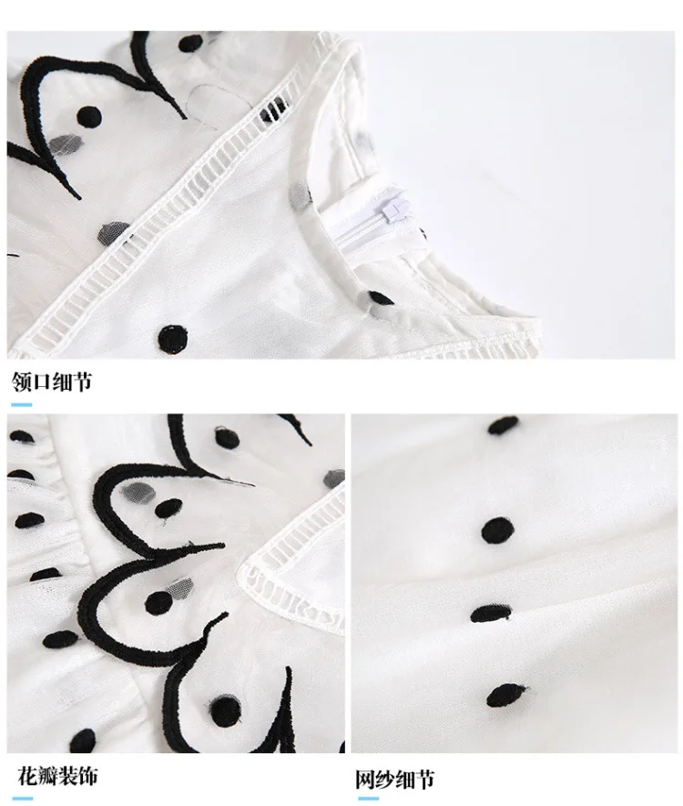 Kids Dresses for Girls Toddler Summer Dress Children 2019 Elegant Wedding Party Lace Polka Dots Mesh 3 to 13 Years | Детская одежда и
