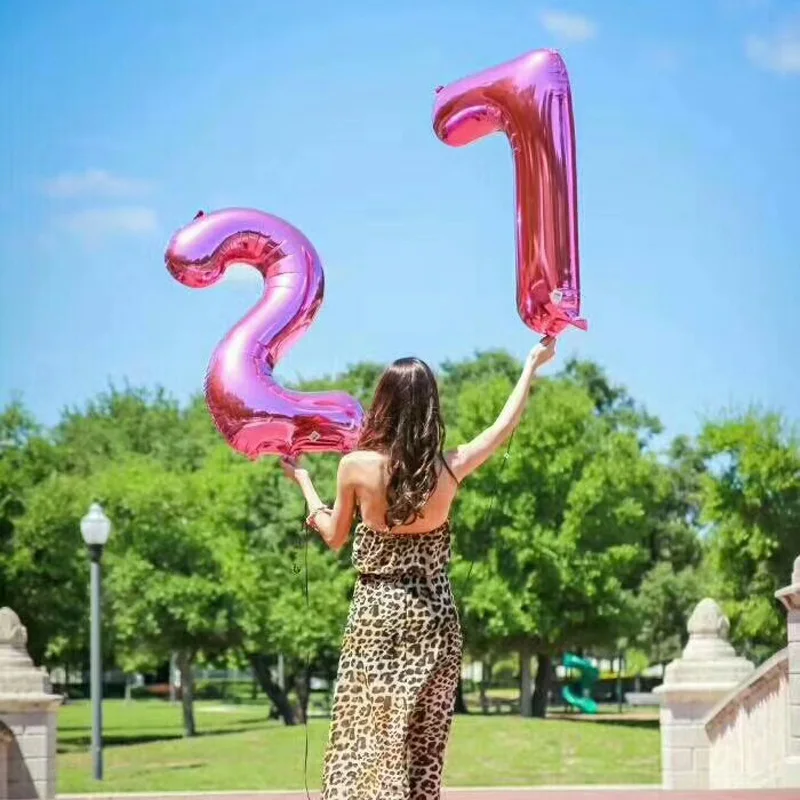 Большой размер 40 дюймов фотоэлемент украшение для вечерние 0 9 цифр