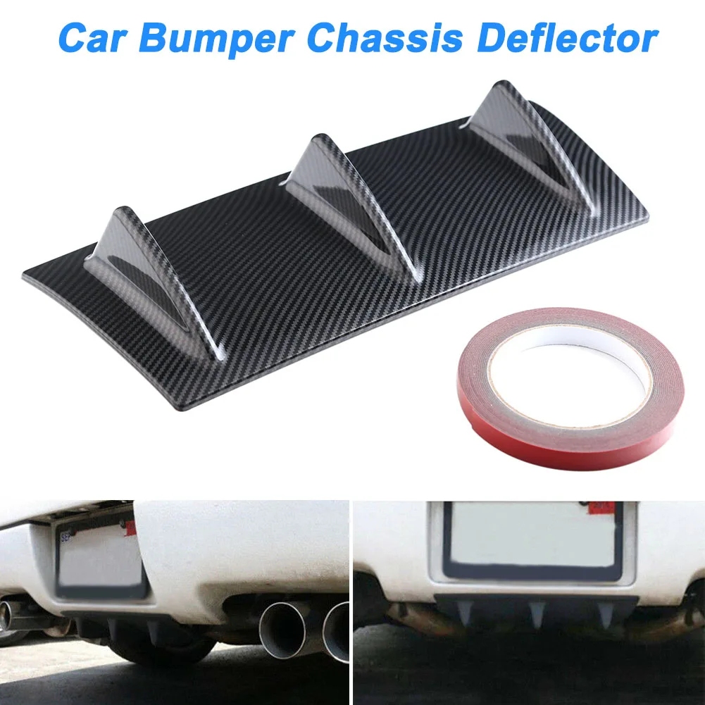 Универсальный диффузор губа на задний бампер ABS акульих плавников шасси