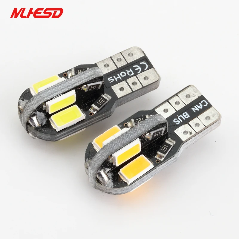 10 шт. Canbus Error Free T10 T15 W5W 194 SMD светодиодные лампы 5630 5730 t10 8 8smd 400 люмен белый 12V Авто