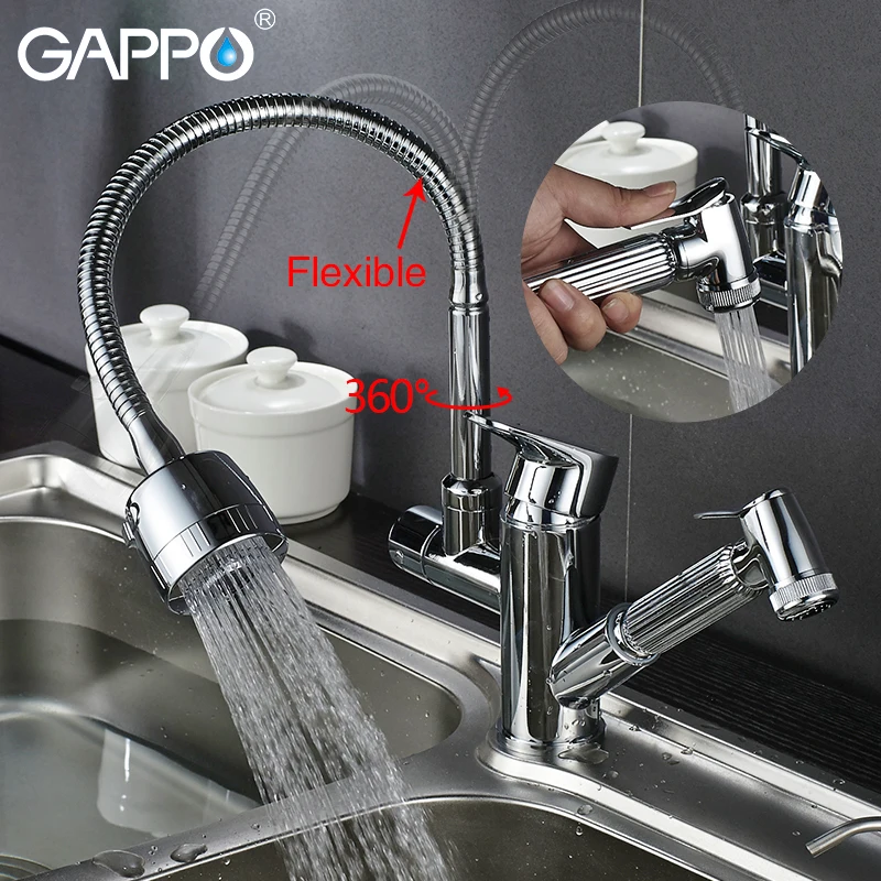 

Gappo kitchen Faucets rotatable kitchen pull out water mixer Faucets kitchen water sink mixer deck mounted mixers taps