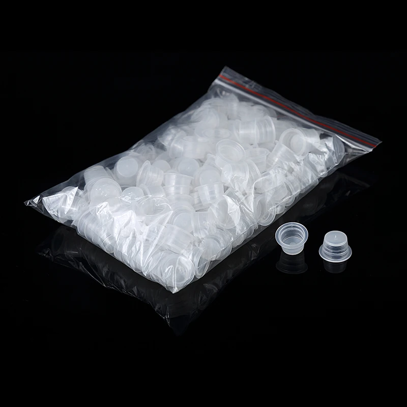 500 шт./пакет одноразовые чернильные чашки белые пластиковые держатели чернил для