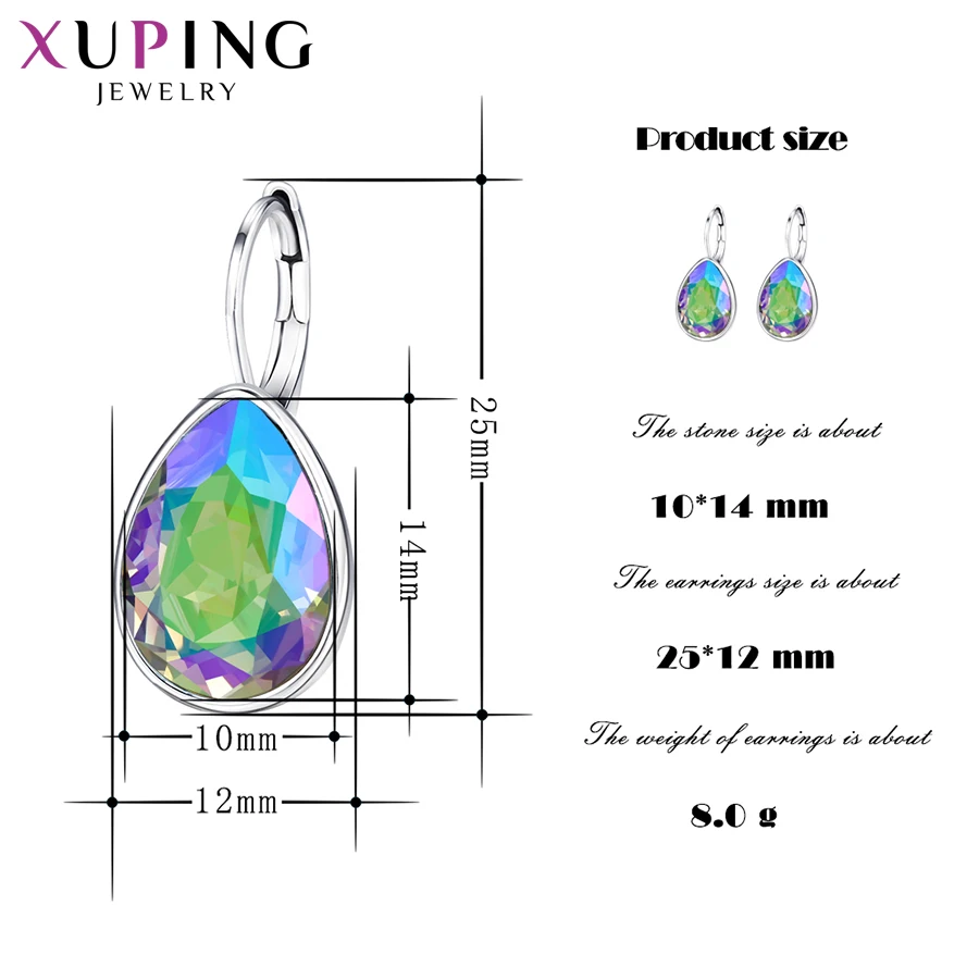 Xupingg модные серьги обруча кристаллами от Swarovski романтические ювелирные изделия вечерние Подарки для женщин M15-20504