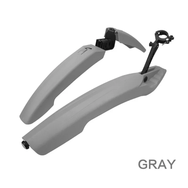 GRAY Колесо вверх флекционный велосипед MTB передний задний светодиодный грязезащитный щиток велосипедный щиток пластиковая БЫСТРОРАЗЪЕМНАЯ велосипедная задняя фара крылья - Цвет: GRAY