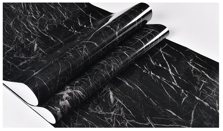 80cm Kitchen oil stickers self-adhesive marble pattern waterproof cabinet stove countertop wallpaper desktop bathroom renovation
