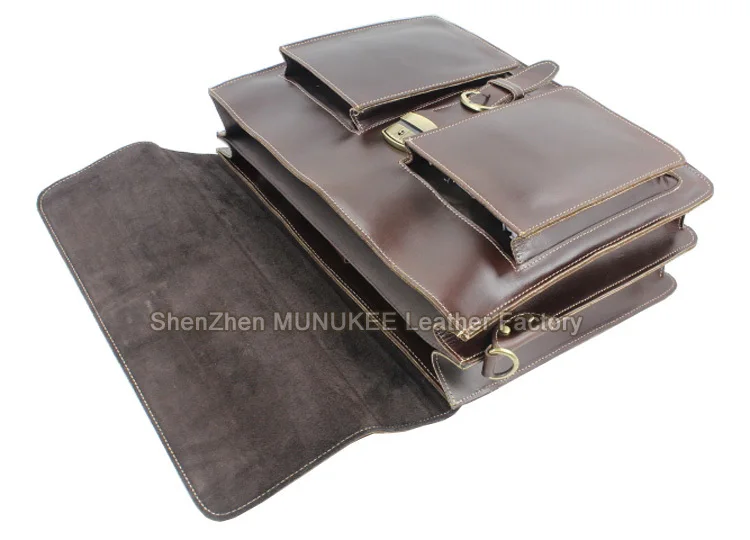 Luxury Genuine Leather Men Briefcase Leather Briefcase Men laptop Bag 15 6 Brief case Big Business Bag male Office Bag Work Bag