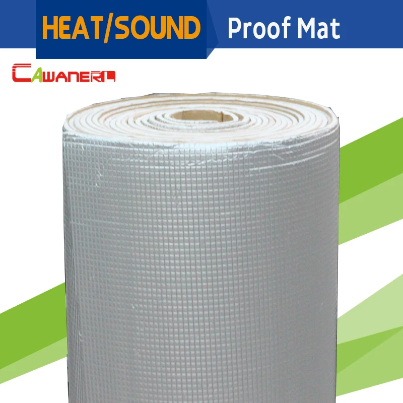 

Cawanerl 180CM X 100CM Car Thermal Heat Shield Reflective Noise Control Sound Deadener Insulation Mat Aluminum Foil Deadening