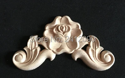 Антикварные 2 шт декоративные деревянные аппликации для мебели Декор Двери шкафа