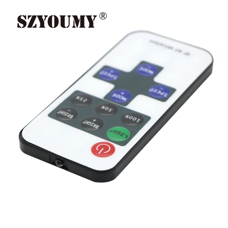 

SZYOUMY 100SETS DC 5-24V 11 Keys Mini RF Remote Controller DC Plug Dimmer For SMD 3528 5050 Single Color LED Roll Strip Light