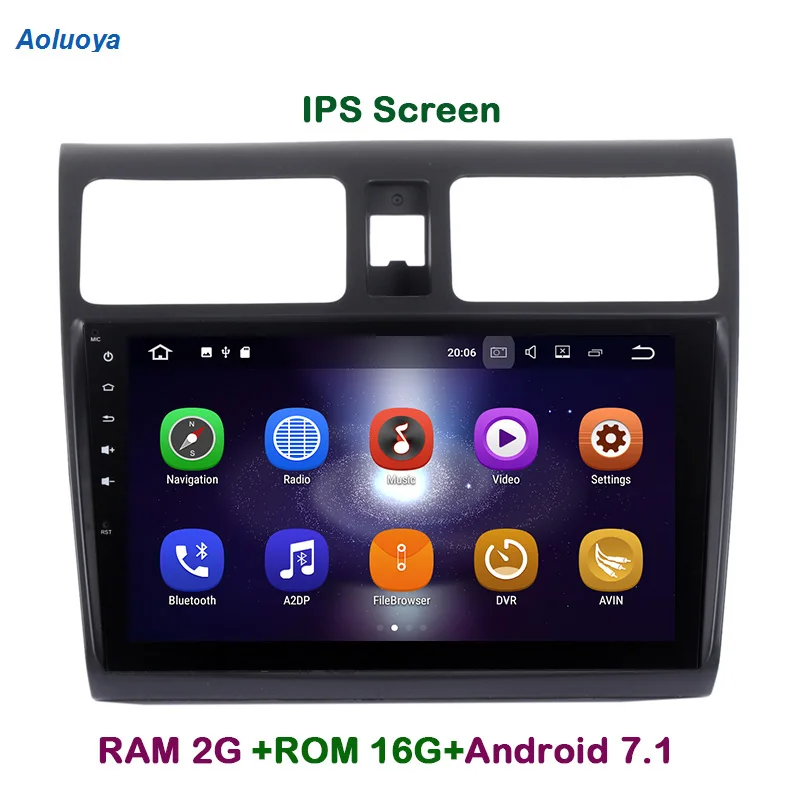 Aoluoya 9 &quotIPS 2 Гб RAM четырехъядерный Android 7 1 Автомобильный DVD плеер для Suzuki Swift 2006-2010