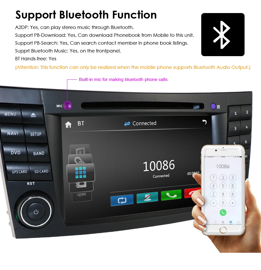 2 din car DVD player For Mercedes Benz E-class W211 E200 E220 E300 E350 E240 E270 E280 CLS CLASS W219 SWC RDS DVBT BT USB CD CAM