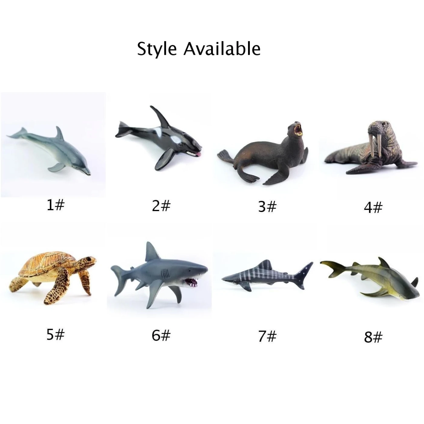 Plastic Animal Toys Model Home Decoration Craft Gifts Ocean Shark Whale Dolphin Realistic Simulation | Игрушки и хобби