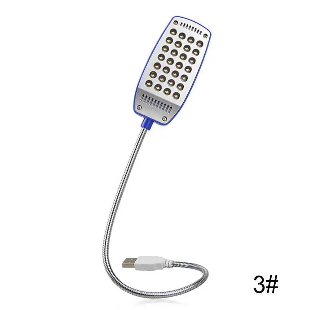 Blue Портативный Гибкая светодиодная USB лампа для чтения, лампа для чтения настольная лампа 28 светодиодный s 3 цвета для ноутбука Тетрадь ПК компьютер для изучения света Высокое качество - Испускаемый цвет: Blue