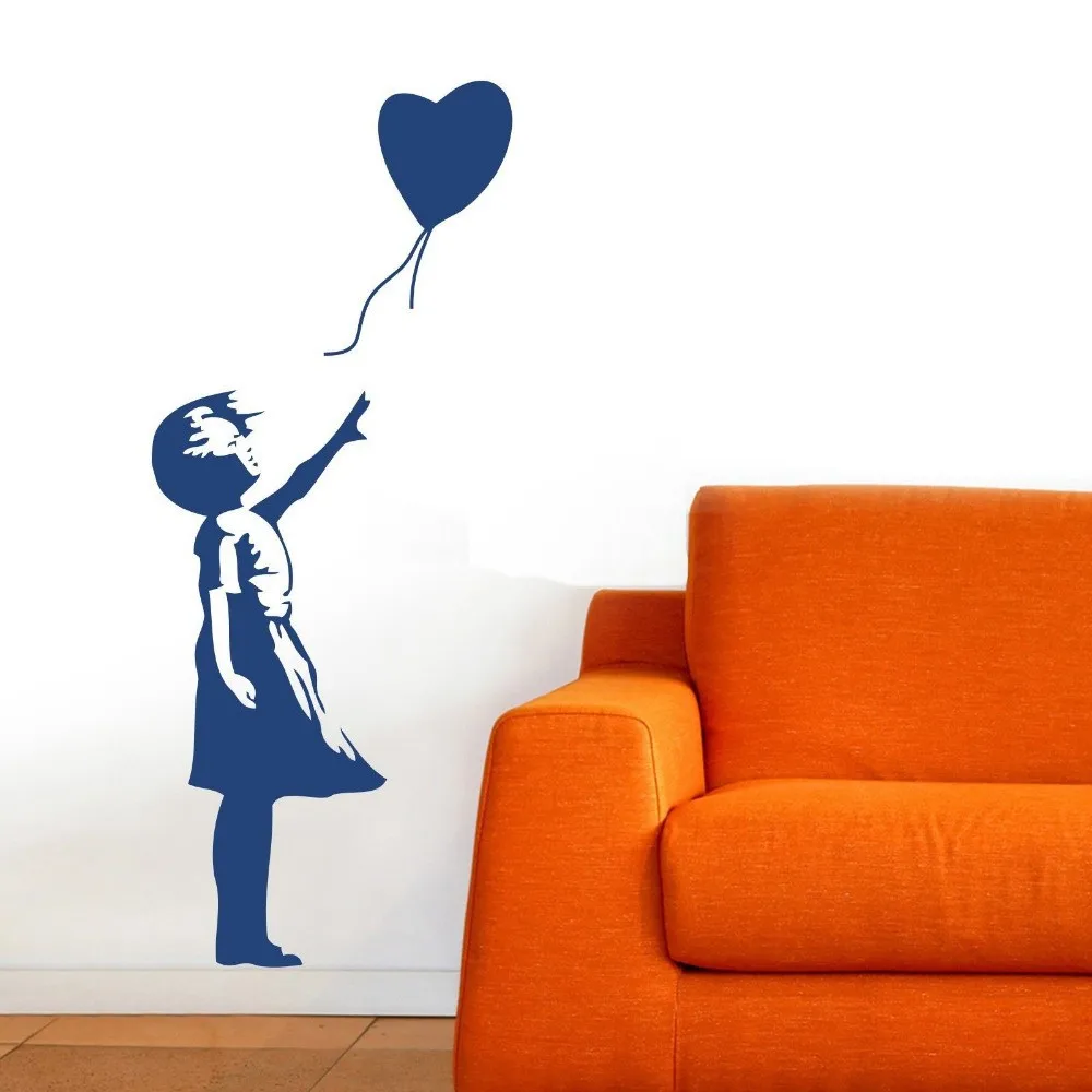 Banksy на стену Наклейка шарики в стиле-Бэнкси Виниловые Наклейки стены искусства