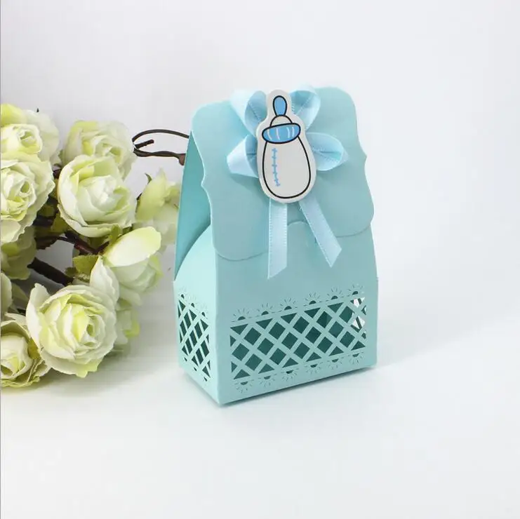 48pcs boy baby show candy box New Baby Shower Birthday Party Favor Gift Bags Box shower souvenirs | Дом и сад