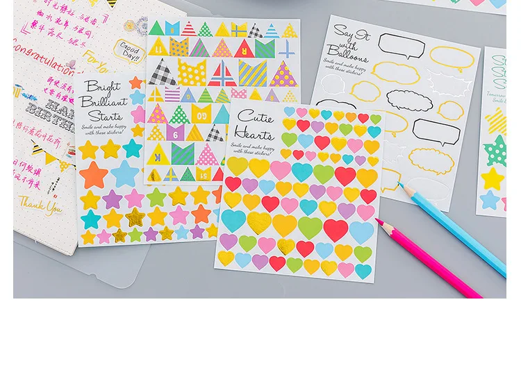 Милая Золотая звезда бумажная наклейка s Bullet Journal Kawaii ручная работа декоративная Скрапбукинг спасибо с днем рождения наклейка канцелярские товары