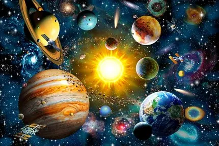 

Starry sky solar system The wooden puzzle 500 pieces ersion paper jigsaw puzzle white card adult children's educational toys